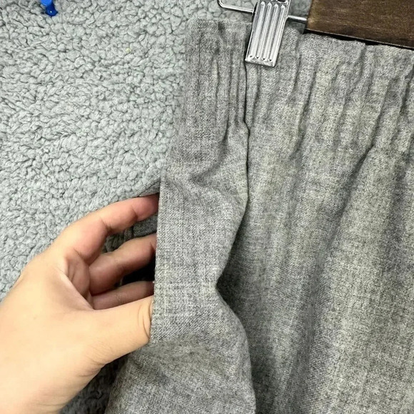 J.crew mini skirt womens 2 gray pull on wool pockets preppy career academia - Picture 7 of 7